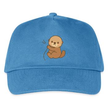 Snuggled Sea Otter - Kids’ Baseball Cap - peacock-blue - Front