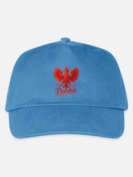 Polen Polska Adler Flagge Fahne episch Geschenk - Kinder Basecap - Pfauenblau