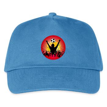 Football fan power – pure atmosphere in the stadium - Kids’ Baseball Cap - peacock-blue - Front