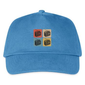 Vintage Radio Design - Kinder Basecap - Pfauenblau - Vorne