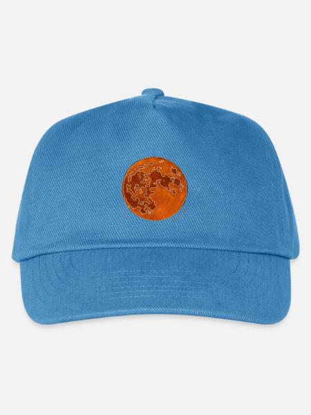DER ORANGEFARBENE MOND - Kinder Basecap - Pfauenblau