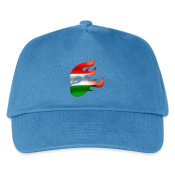 Flagge von Ungarn - Ungarn - Ninja - Kinder Basecap - Pfauenblau - Vorne