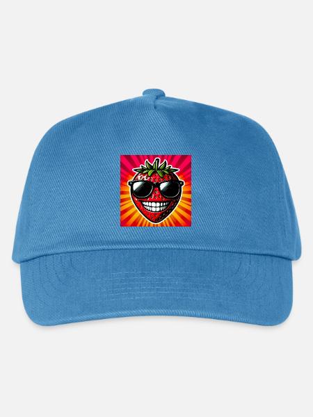 Erdbeeren Erdbeeren - Kinder Basecap - Pfauenblau