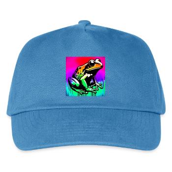 Frosch - Kinder Basecap - Pfauenblau - Vorne