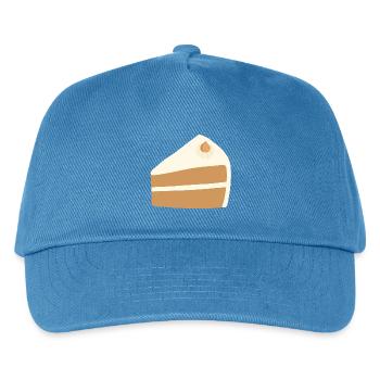 Nut Cake Slice Design - Kids’ Baseball Cap - peacock-blue - Front