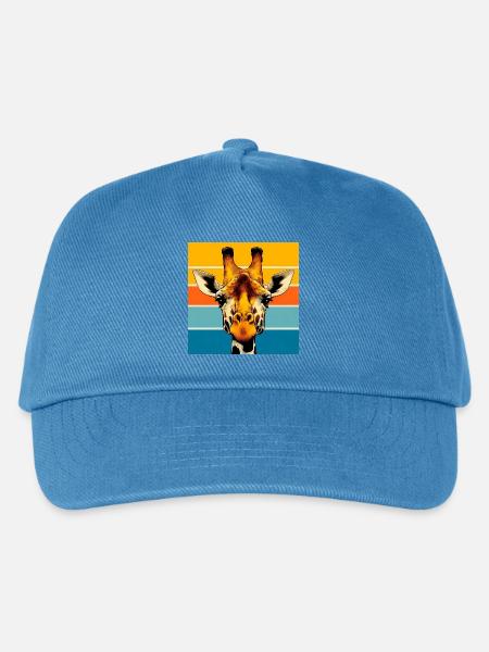 Giraffe - Kinder Basecap - Pfauenblau