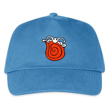 Schneckenhaus Schnecke versteckt süß schüchtern - Kinder Basecap - Pfauenblau - Vorne