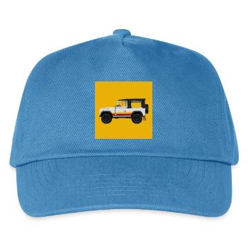 Vintage Off-Road SUV Design Defender - Kids’ Baseball Cap - peacock-blue - Front