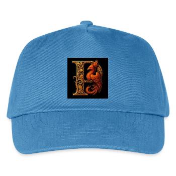 P – Magic Ornament with Phoenix - Kids’ Baseball Cap - peacock-blue - Front