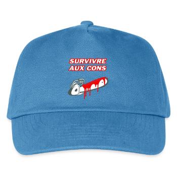 Surviving the idiots - Kids’ Baseball Cap - peacock-blue - Front
