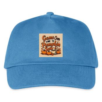 Pumpkin Spice Game Over - Kids’ Baseball Cap - peacock-blue - Front