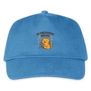 Süße Katze und Liebe zur Maus - Kinder Basecap - Pfauenblau - Vorne