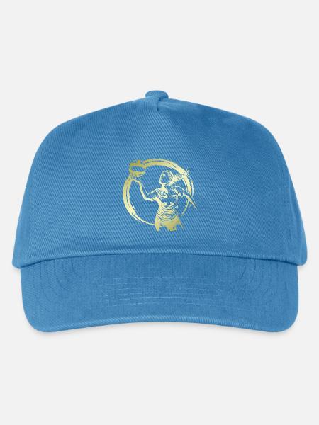 Volleyball Spielerin Silhouette - Kinder Basecap - Pfauenblau