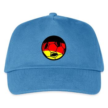 Football German Flag Art - Kids’ Baseball Cap - peacock-blue - Front