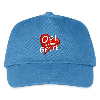 OPI IST DER BESTE - Kinder Basecap - Pfauenblau - Vorne