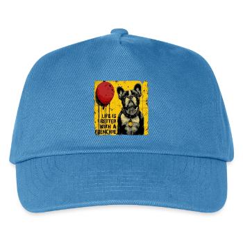 Life is better with a Frenchie - Kids’ Baseball Cap - peacock-blue - Front