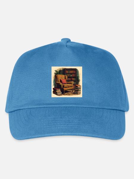 Cozy Reading Chair - Kinder Basecap - Pfauenblau