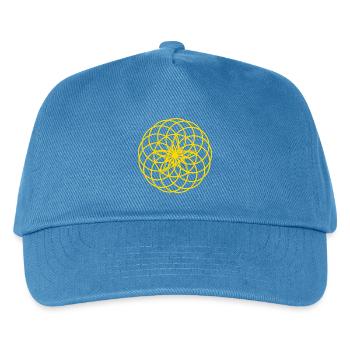 Lotus de Vie + Pentagramme – Puissance et Protection - Casquette de baseball Enfant - bleu paon - Devant
