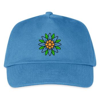 Edelweiss - Kinder Basecap - Pfauenblau - Vorne