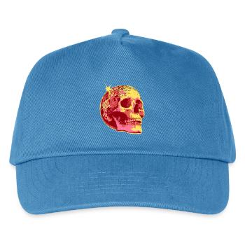 Disco Skull Mosaic Neon - Kids’ Baseball Cap - peacock-blue - Front