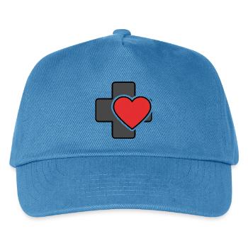 Medizin mit Herz | Symbol für Pflege & Ärzte - Kinder Basecap - Pfauenblau - Vorne