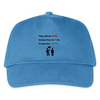 Rude? Just Honest – Funny Truth Quote T-Shirt - Kids’ Baseball Cap - peacock-blue - Front