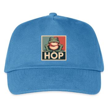 Portland Widerstand Frosch - USA Protest T-Shirt - Kinder Basecap - Pfauenblau - Vorne