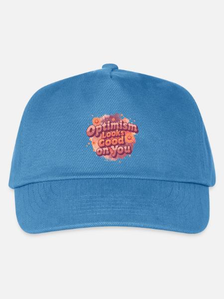 Vintage Optimism – Positives und Retro T-Shirt - Kinder Basecap - Pfauenblau