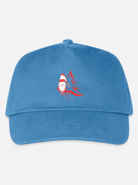 Weihnachtswichtel rot - Kinder Basecap - Pfauenblau