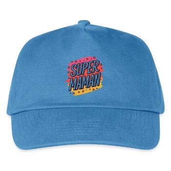 Super-Mama - Kinder Basecap - Pfauenblau - Vorne