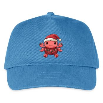 Crab Crab Christmas - Kids’ Baseball Cap - peacock-blue - Front