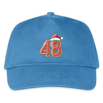 48 Number Biscuit Christmas - Kids’ Baseball Cap - peacock-blue - Front