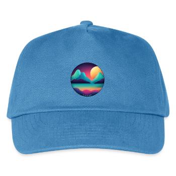 Mountain Sunset Lake - Kinder Basecap - Pfauenblau - Vorne