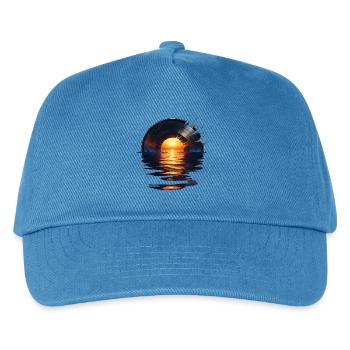 Vinyl Sunset - The Sound of Waves - Kids’ Baseball Cap - peacock-blue - Front