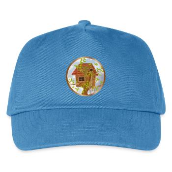 Gemütliches Baumhaus in der Baumkrone - Kinder Basecap - Pfauenblau - Vorne