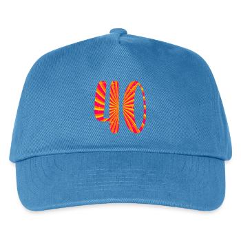 Vierzig Zahl 40. Geburtstag - Kinder Basecap - Pfauenblau - Vorne