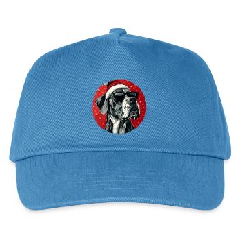 Dogue allemand festif avec lunettes de soleil - Casquette de baseball Enfant - bleu paon - Devant