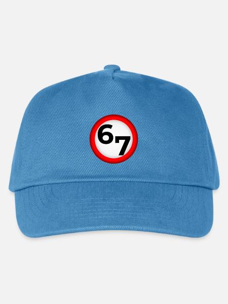 Sechs Sieben 67 Verbotsschild - Kinder Basecap - Pfauenblau