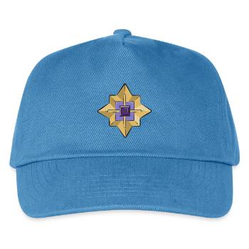 86: Sirin-Brosche - Kinder Basecap - Pfauenblau - Vorne