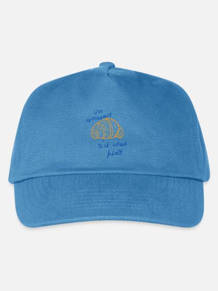 Ein Croissant bitte - Kinder Basecap - Pfauenblau