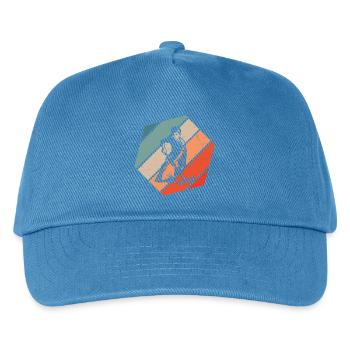 Klares Floorball Motiv für jeden Tag - Kinder Basecap - Pfauenblau - Vorne
