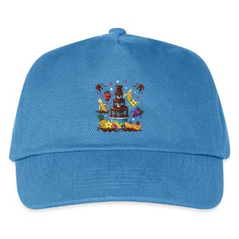 Chocolate Fountain Fruit Friends Design - Kids’ Baseball Cap - peacock-blue - Front