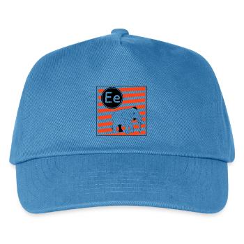 E for Elephant Letters for Learning to Read - Kids’ Baseball Cap - peacock-blue - Front