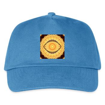 Sun Mandala Kaleidoscope - Kids’ Baseball Cap - peacock-blue - Front