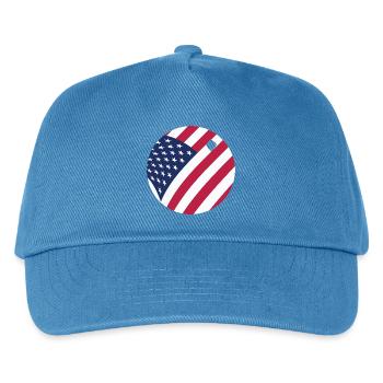 USA Flag Ping Pong Ball Patriotic Table Tennis - Kids’ Baseball Cap - peacock-blue - Front