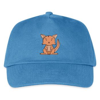 Niedliches Känguru, niedliches Kawaii, australisches Tier - Kinder Basecap - Pfauenblau - Vorne