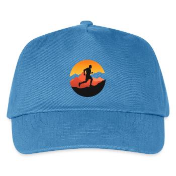 Running – Symbol of freedom - trail logo - Kids’ Baseball Cap - peacock-blue - Front