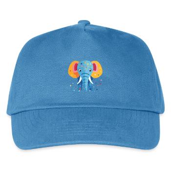 Colorful elephant confetti - Kids’ Baseball Cap - peacock-blue - Front