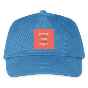 Yesterday was still tomorrow - Kids’ Baseball Cap - peacock-blue - Front