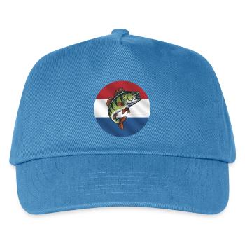 Barsch Angeln Niederlande - Kinder Basecap - Pfauenblau - Vorne